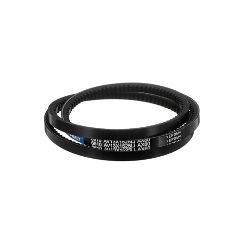 Image of AX60 Belt, Raw Edge Cogged Industrial Rubber EPDM V-Belt, Pack of 1 | 1 /2 inch(13mm) Width x 60 inch(1525mm) Inside Circumference x 5 /16 inch(8mm) Height