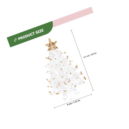 Árbol de Navidad de cristal mini TOPPERFUN con acabado elegante 3