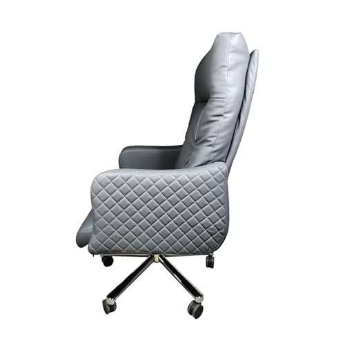 Image of Lakdi The Furniture Co High Back Faux Leather Comfortable Executive Chair and Revolving Chair | Director and Executive Chair | Metal Base (111013163 Grey)