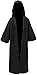 Joyshop Men & Kids Tunic Hooded Robe Halloween Cosplay Costume Cloak Cape,Kids Black Robe,Large