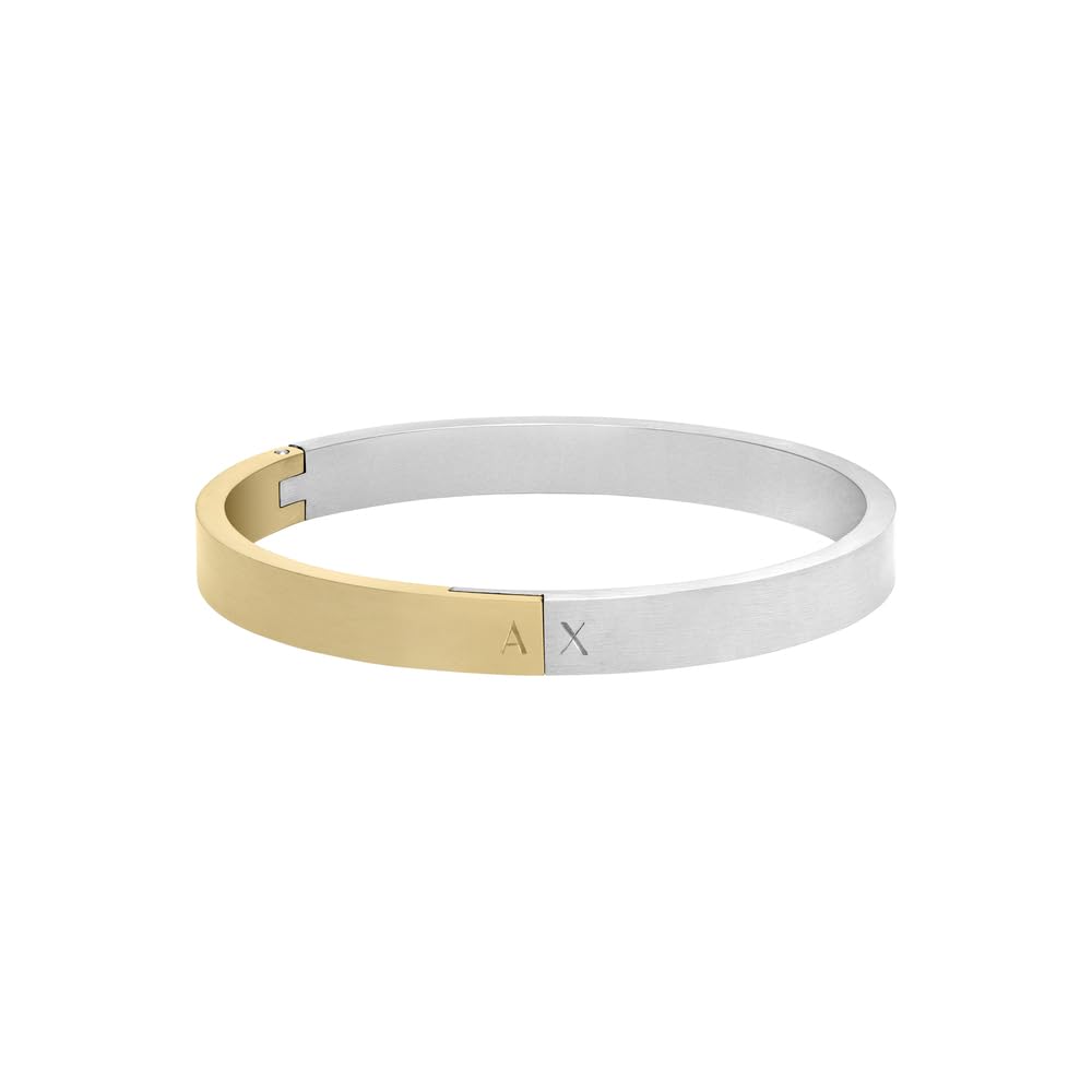 Armani Exchange Bracciale da Uomo Bicolore in Acciaio Inox, AXG0172040