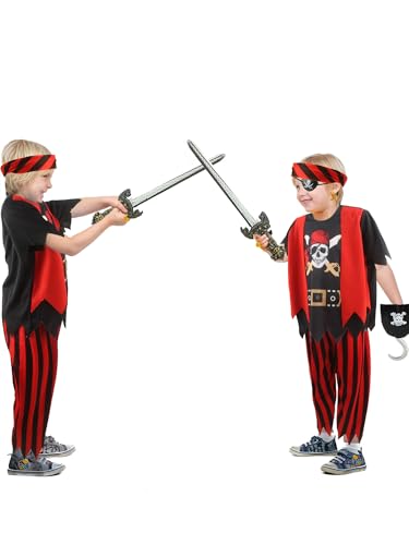Disfraz de Pirata Infantil Capitán para Niños y Niñas miniatura 6