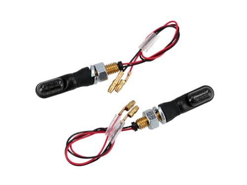 Set: 2x Micro-Blinker 12V LED Rauchgrau - für Moped und Motorrad
