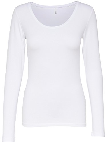 ONLY 3er Pack Damen Langarmshirt schwarz und weià Langarm Basic Longsleeve Sommer aus 95% Baumwolle XS S M L XL 15209156 – Bild 3