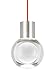 Tech Lighting 700TDMINAP7COS-LED930 Sean Lavin - LED Line-Voltage Pendant, Choose Finish: Satin Nickel with Clear Glass, Choose Lamping Option: LED 90 CRI 3000K 120V, Cord Color: Orange Cord