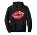 Kristallisierte lebendige orangefarbene Lippen küssen Valentine Love Vibe Pullover Hoodie