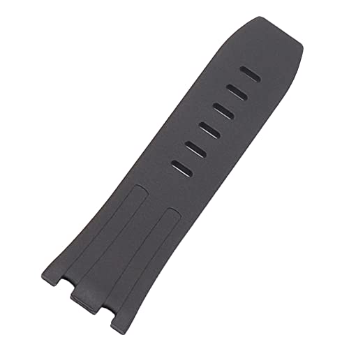 Cwyttzq 28Mm Rubber Watch Band For Ap Watch Men 15703 15710 Outdoor Sports Wristband Accessory Watch Strap (Black Rose Gold Buckle) #TOP4