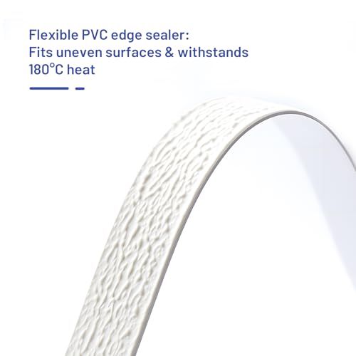 Image of PVC Edge Banding 2 inch x 10ft Veneer Edge Banding White with Hot Melt Adhesive Pre - glued Iron on Edging Tape Trim for Cabinet Plywood Repairs and Furniture Restoration