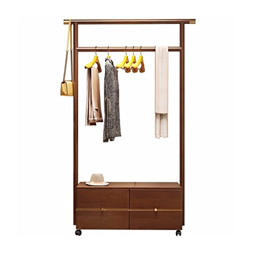 XCHSXYL Perchero de pie Estilo nórdico Creativo, con Ruedas, para Dormitorio, Sala de Estar, cajón Simple (tamaño: 80 x 30 x 180 cm)