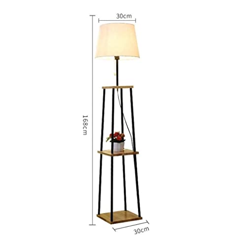 Lámpara de pie con estante para iluminar espacios pequeños de forma elegante 7
