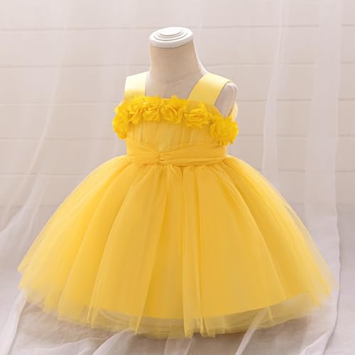 Toddler Girls Elegant Tulle Flower Dress Sleeveless Princess Birthday Party Gown Formal Outfit4
