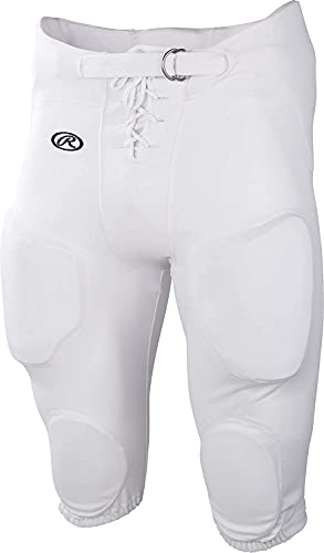 Rawlings | Adult Game/Practice Football Pants, White, Medium