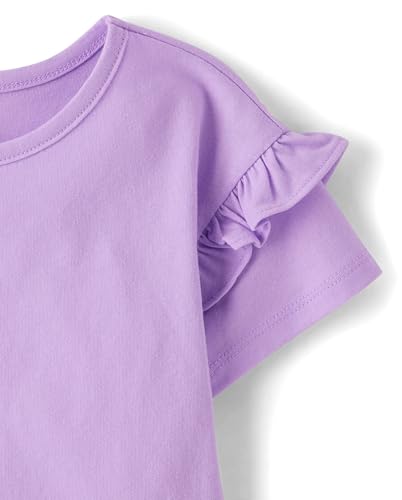 The Children's Place,Baby Girls,and Toddler Short Sleeve Everyday Casual Knit Shirt,Rainbow 4-Pack,18 Months,24 Months - image 2