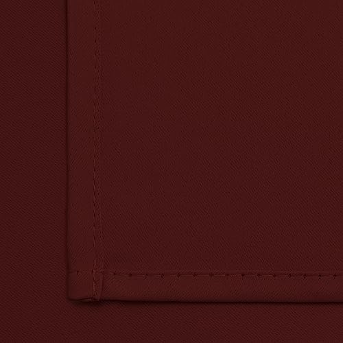 Yakamok Blackout Curtains for Bedroom, Thermal Insulated Blackout Window Curtains with Grommet Top for Living Room- Burgundy Red- 38W x 63L -2 Panels