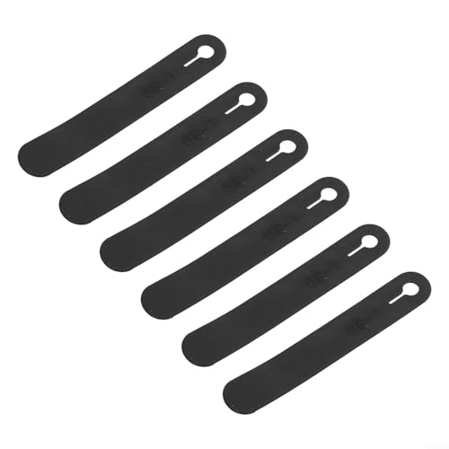 6 bridas de goma para cables de motocicleta, 9 x 1,4 cm, marco elástico negro, correas de seguridad compatibles con motocicletas y bicicletas