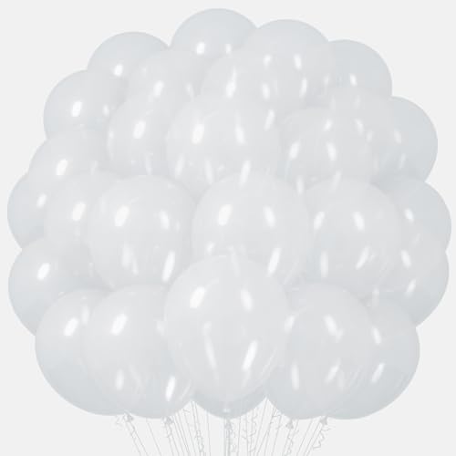 Image of Voircoloria Clear Balloons, 66pack 12inch Transparent Latex Party Balloons for Birthday, Wedding, Graduation, Bridal Shower, Baby Shower, Gender Reveal, Anniversary, Engagement Party Decorations