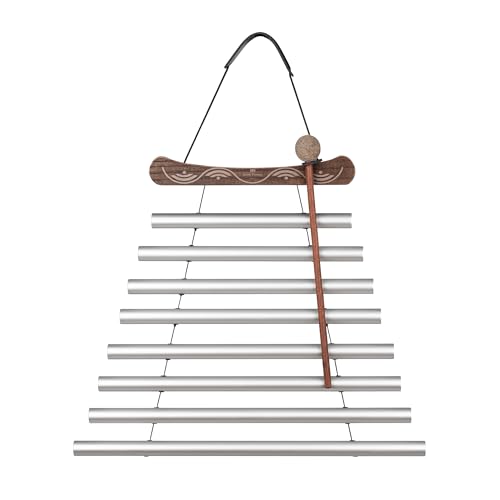 Meditation Flow Chimes for Calming Sound Healing, ASMR, and Yoga — Includes Mallet, Bag