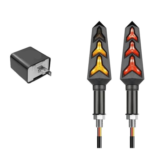 Clignotants LED pour moto feux séquentiels bicolores 10mm