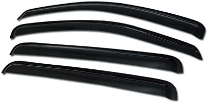 4PCS Smoke Window Deflector Visors Front & Rear Sun/Rain/Wind Guards Compatible with 2004–2010 Dodge Durango | Durable Acrylic Vent Shades | Reduced Wind Noise & Improved Airflow