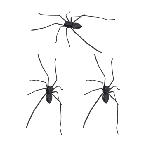 3 Pieces Of Black Spider Magnets Simulation Animal Magnets Refrigerator Decoration Stickers Holiday Funny Props.
