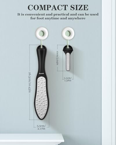 Auxmir Hornhautentferner Hornhautfeile Upgrade, 3 in 1 Grobe Feine Mini Hornhauthobel für Fußpflege, Doppelseitig Edelstahl Fußfeile Hornhautraspel, Professionelle Pediküre zum Hornhaut Entfernen