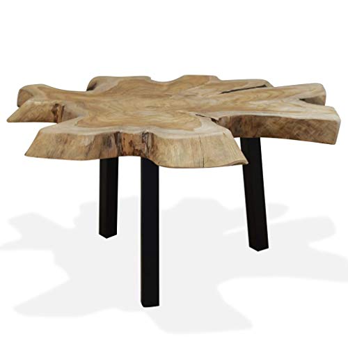 Table basse teck meuble salon polyvalent plateau rangement canapé - 2