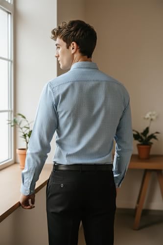 Image of Allen Solly Men's Cotton Casual Shirt | Ditsy Dotted Print | Regular Fit | Soft Breathable Fabric | Smart Casual Wear