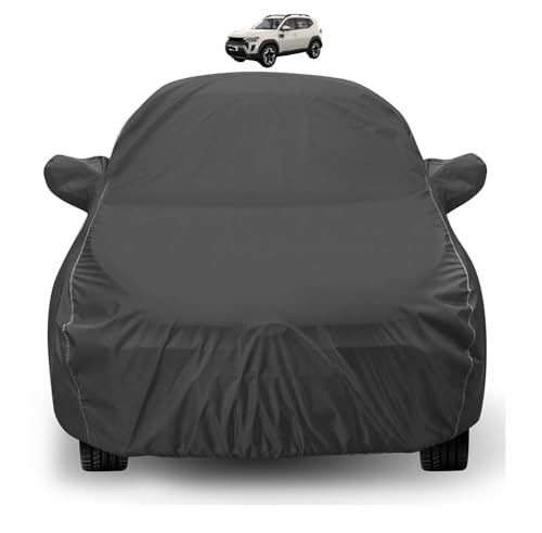 Image of Auto Hub Car Cover Compatible with Renault Duster (Model-2026-Till Date) with Mirror Pocket, Water Resistant, Triple Stitched, Duster Car Cover- Grey