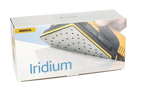 Mirka Iridium Premium-Schleifpapier 93x180mm Klett 45-Loch, Korn 40, 50 Stk/Zum Schleifen von Lack, Spachtel, Grundierung, Holz, Stahl, Mineralwerkstoffe, Kunststoff