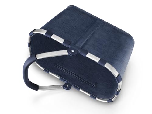 reisenthel carrybag twist navy – Stabiler Einkaufskorb mit viel Stauraum und praktischer Innentasche – Elegantes und wasserabweisendes Design