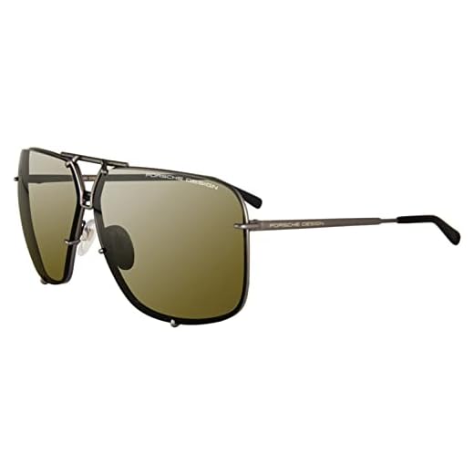 Porsche P8928 Gafas de Sol, Dark Gun, 67 para Hombre
