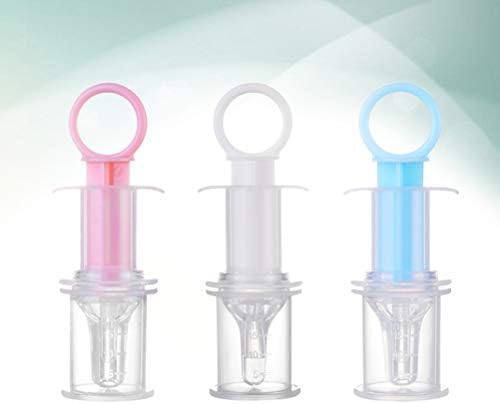 SUPVOX 3Pcs Infant medicines dispenser baby liquid feeding syringes silicone feeding medicine tool for newborn toddler (white, pink, blue)