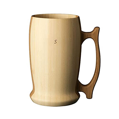 名入れ 竹製ビアマグ ホワイト