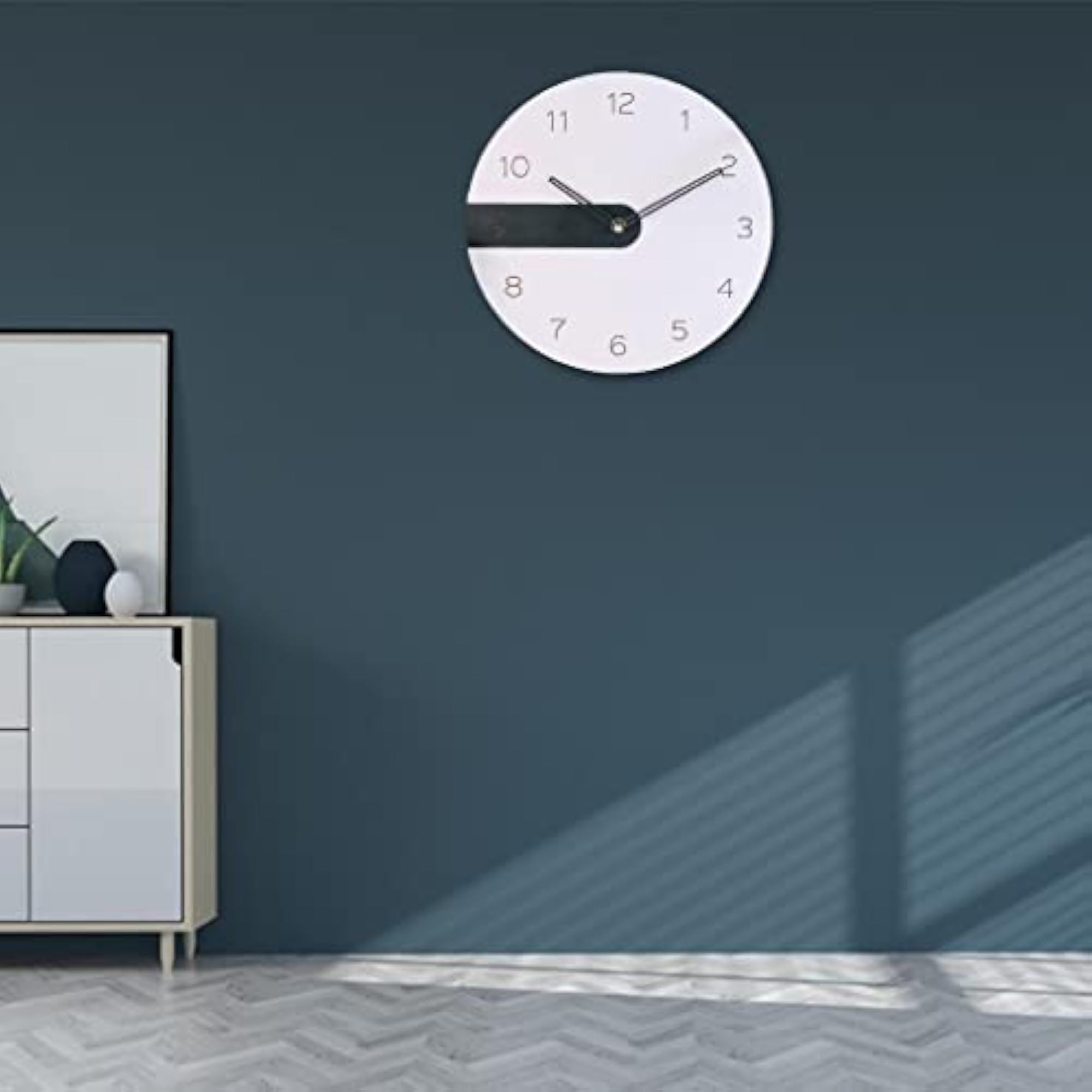 Silent Wooden Pointer Digital Wall Clock for Home Decor