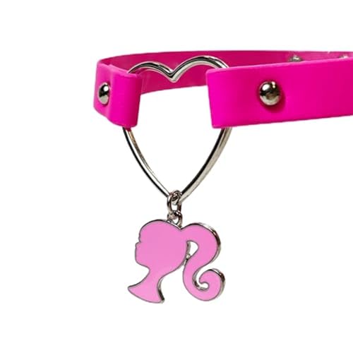 LUV HER Choker Necklace for Women Costume Outfit Chokers Necklace for Girls - Adjustable Choker Leather-like Collar Necklace for Girls With Charm Ages 4+