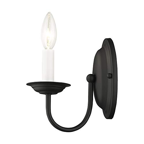 Livex Lighting 4151-04 Home Basics 1 Light Black Wall Sconce thumb #5