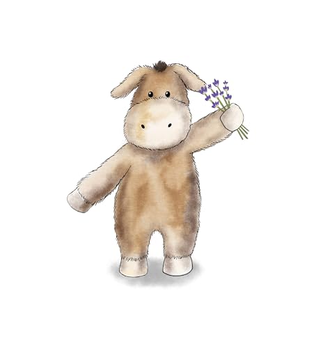 Peluche bouillotte âne Warmies micro-ondable à la lavande - 5