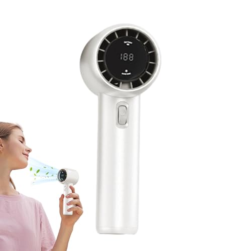 Ventilador portátil portátil, ventilador portátil | Potente ventilador personal de 199 niveles con pantalla digital | Equipo multifuncional de enfriamiento al aire libre, accesorio de