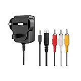 RUITROLIKER 10V 1A Charger AC Power Adapter Power Supply with AV cable for Mega drive 2 MDII Megadrive II Console PAL