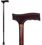 DMI Lightweight Aluminum Adjustable Walking Cane with Derby-Top Handle for Men and Women, FSA HSA Eligible