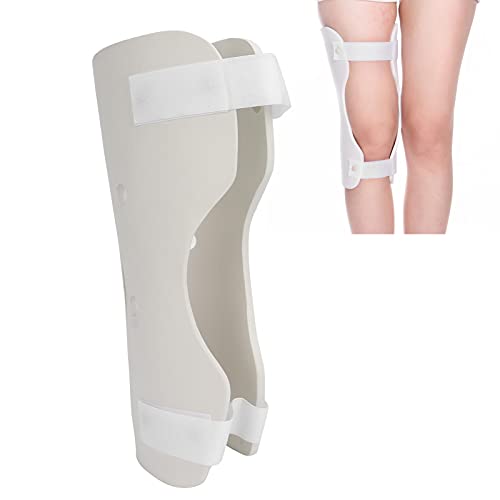 Knee Immobilizer Breathable Knee Brace for Men and Women Lightweight Foam Straight Leg Support Knee Splint for Knee Joint Pain Relief(Right leg)