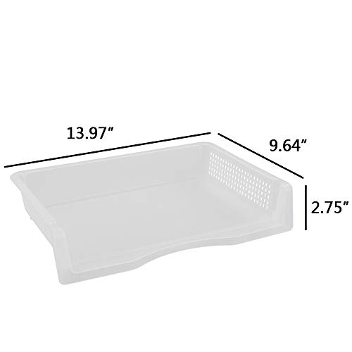 Kiddream 6 Tier Clear Plastic Document Letter Trays, Stackable Paper File Tray