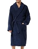 Material: 100% algodón Calvin Klein Robe Albornoz, Azul (Blue Shadow 8sb), S-M para Hombre