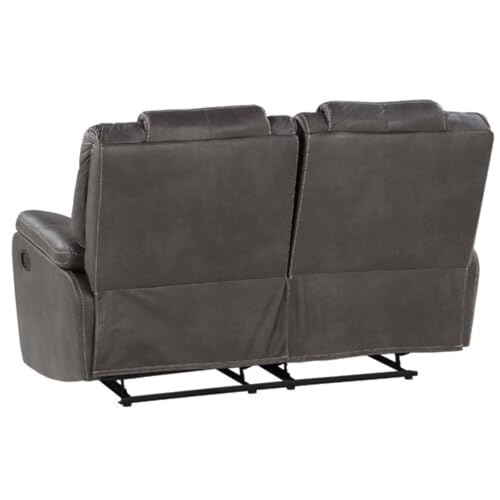 Image of Torque - Alfex 2 Seater Leatherette Manual Recliner | Recliner Sofa /Chair for Living Room, Bedroom, Office | 1 Year Warranty - Grey