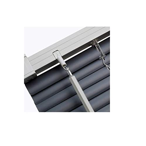 PVC Window Venetian Blinds Strong Trimmable Easy Fit Child Safe Home Office Blind Black Cream White Silver Teak And Natural (Contrast Slate, 75 x 213 cm) image_3
