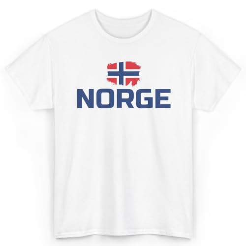 Norway Soccer Shirt Premium Cotton Norway Tshirt for 2026 World Tournament White 3XL
