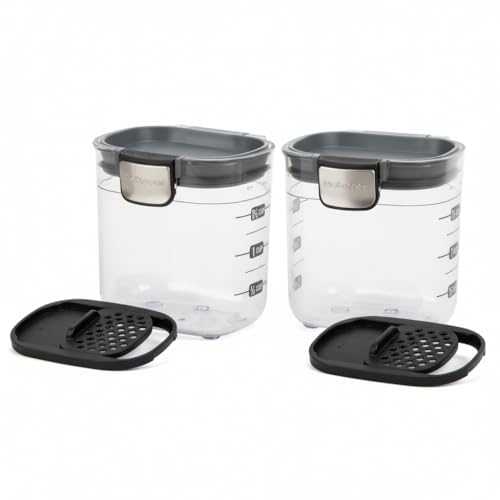 Progressive PKS-401 1.5 Cup Mini Prokeeper+ Airtight Silicone Seal Storage Container Great For Spices & Baking Acessories (2- Piece)