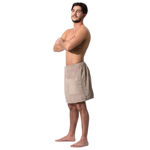 ZOLLNER Toalla Sauna para Hombre, Beige, algodón, L/XL, Otras Tallas y Colores