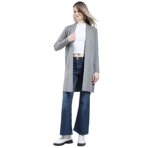 Image of Monte Carlo Womens Regular Fit Full Sleeve Front Open Solid Winter Cardigan (Pack of 1)