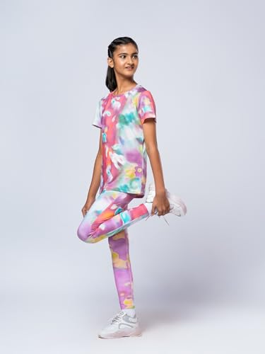 Image of Girl's Active Sports Wear Solid Short Sleeve Running Workout Tshirts Athletic Tops Lightweight Quick Dry Training Yoga Round Neck Tshirt (4 to 14 YRS)